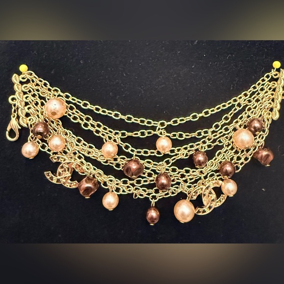 Silky Beige Button-Front Women's Shirt with Jewelry Set - Picture 11 of 14